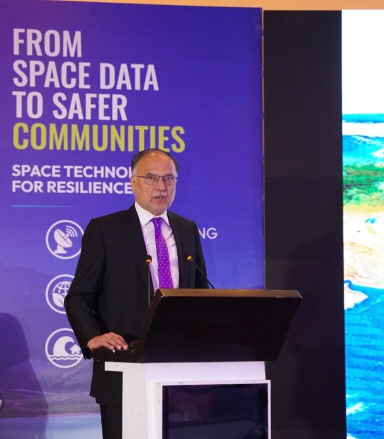 Space technology vital to protect vulnerable communities from climate change, disasters: Ahsan Iqbal
