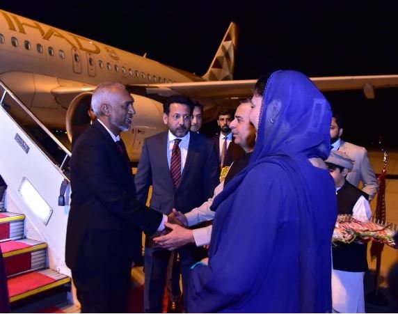 Maldives President arrives on three-day state visit to Pakistan