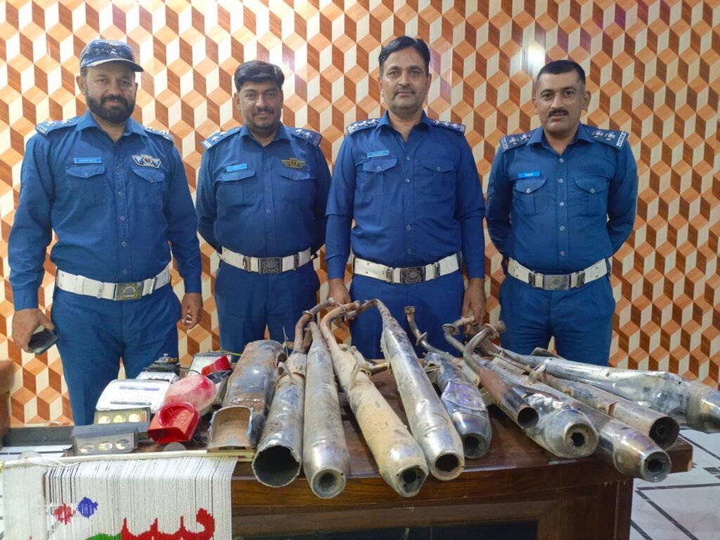 CTP Rawalpindi takes action against illegal motorcycle silencers, pressure horns