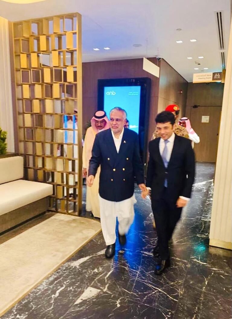 Deputy Prime Minister/Foreign Minister Senator Mohammad Ishaq Dar arriving in Madinah Munawwarah ahead of his meeting in Riyadh today under the Makkah Joint Defence Agreement.