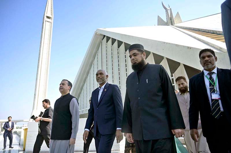 President of the Republic of Maldives Dr. Mohamed Muizzu visit the Faisal Mosque