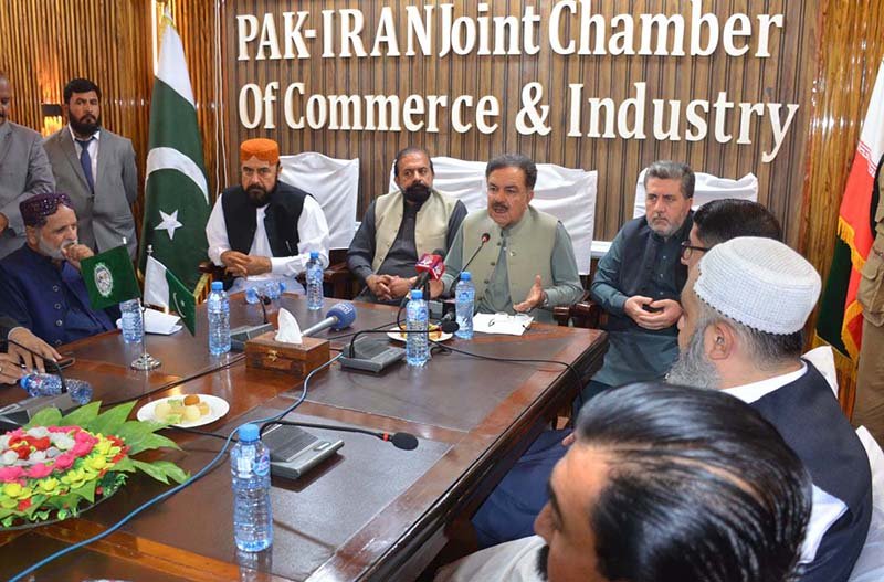 Governor Balochistan Jaffar Khan Mandokhel addressing at Pak-Iran joint Chamber of Commerce & Industry.