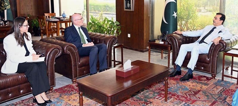 Chairman Senate, Syed Yousaf Raza Gilani in a meeting with Australian High Commissioner To Pakistan, Timothy Kane, At Parliament House