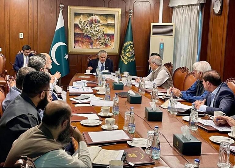 Deputy Prime Minister/Foreign Minister Senator Muhammad Ishaq Dar chairing a high-level committee meeting on the UFG losses of Sui Southern Gas Company Limited (SSGCL)