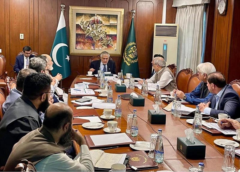 Deputy Prime Minister/Foreign Minister Senator Muhammad Ishaq Dar chairing a high-level committee meeting on the UFG losses of Sui Southern Gas Company Limited (SSGCL)