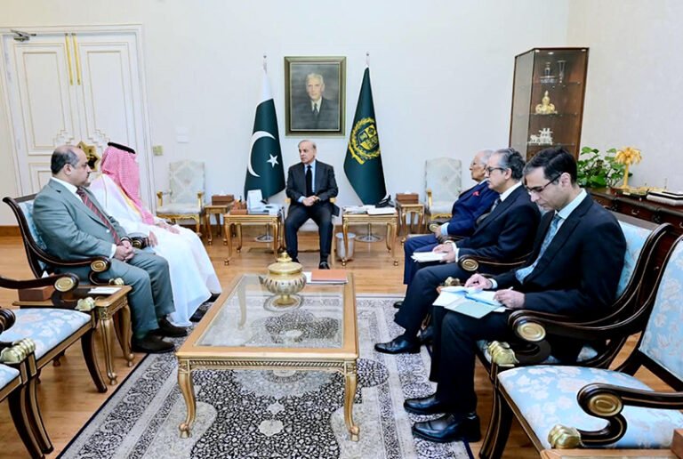 The newly arrived Ambassador of the Kingdom of Saudi Arabia, Dr. Rajeh Tami Albugamy calls on Prime Minister Muhammad Shehbaz Sharif.