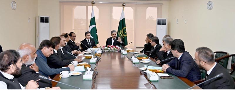 Chief Justice of Pakistan Mr. Justice Yahya Afridi and Hon’ble Mr. Justice Miangul Hassan Aurangzeb, in a meeting with Bar representatives on free legal assistance through the Supreme Court Legal Aid Call Centre (1818) at Supreme Court of Pakistan Islamabad.