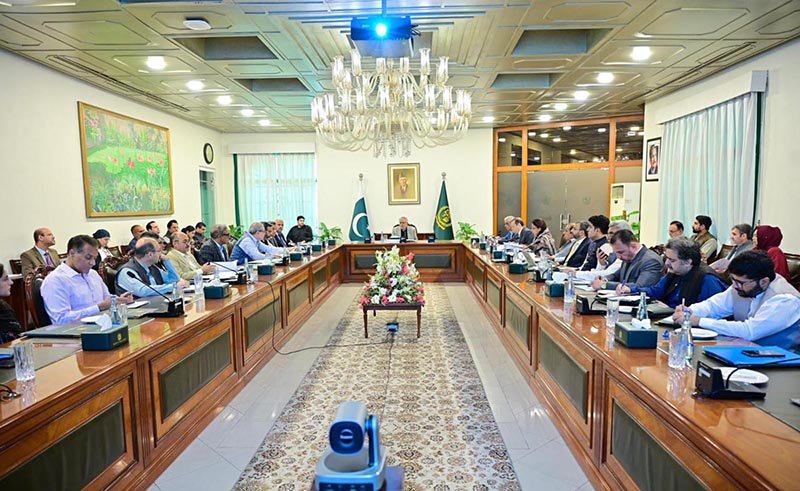 Deputy Prime Minister/Foreign Minister Senator Muhammad Ishaq Dar chairing an inter-ministerial meeting to review preparations for the upcoming Pak-Oman Joint Ministerial Commission, at the Ministry of Foreign Affairs.