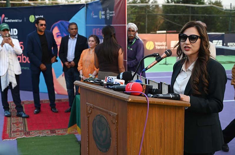 Chargé d’Affaires of the United States to Pakistan, H.E. Natalie A. Baker, addresses the prize distribution ceremony of the W-15 Islamabad Junaid Family Foundation World Tennis Women’s Championships 2026 at the Pakistan Tennis Federation (PTF) Tennis Complex