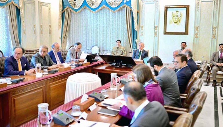 Prime Minister Muhammad Shehbaz Sharif chairs a meeting to review progress on application of Al and digitization of economy in governance and ongoing collaboration with AliBaba group.