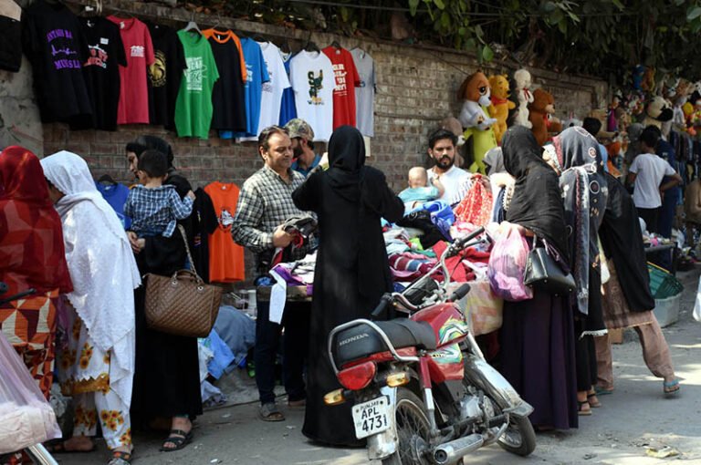 Families are busy buying old clothes at Landa Bazaar