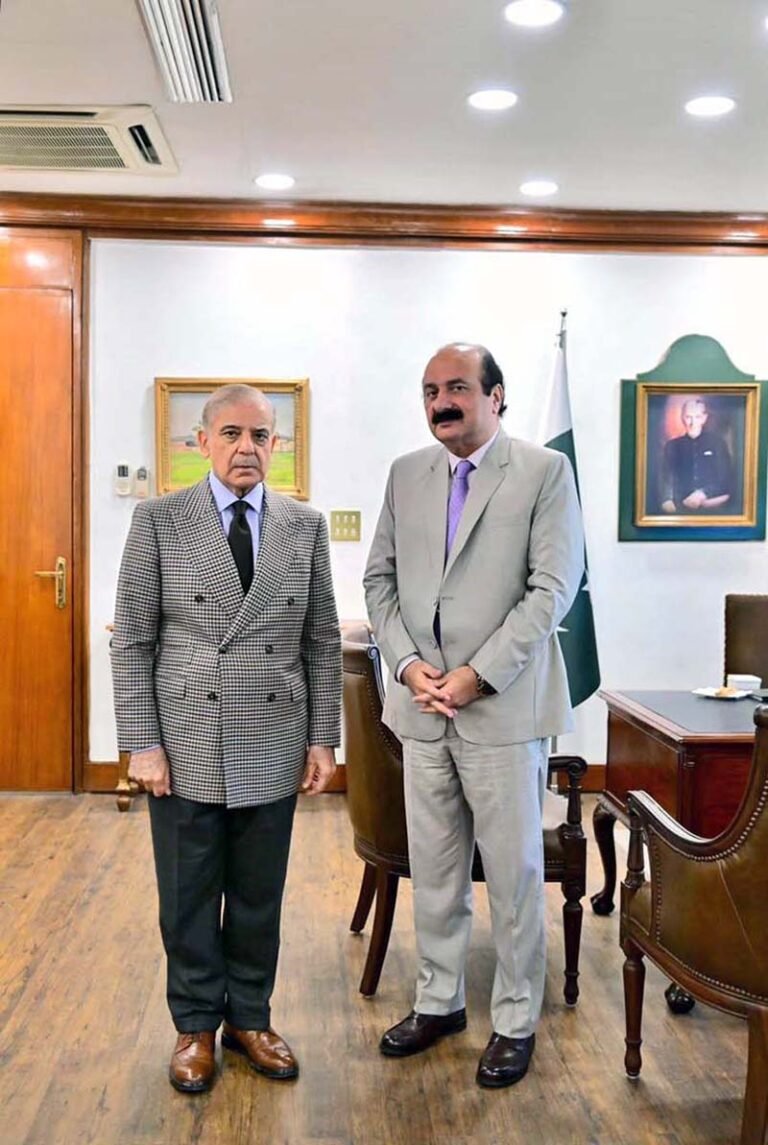 Chairman Prime Minister’s Youth Programme, Rana Mashood Ahmed Khan calls on Prime Minister Muhammad Shehbaz Sharif