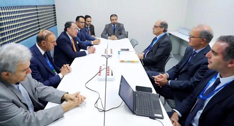 Federal Minister for Finance and Revenue, Senator Muhammad Aurangzeb, meeting with Mr. Jihad Azour, Director of the IMF’s Middle East and Central Asia Department, to discuss Pakistan’s economic performance and reforms