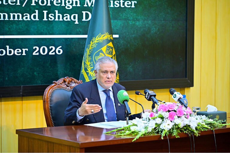 Deputy Prime Minister/Foreign Minister Senator Muhammad Ishaq Dar giving a briefing on Pakistan’s engagements during the 81st Session of the United Nations General Assembly (UNGA), held in New York from 21 to 25 September 2026