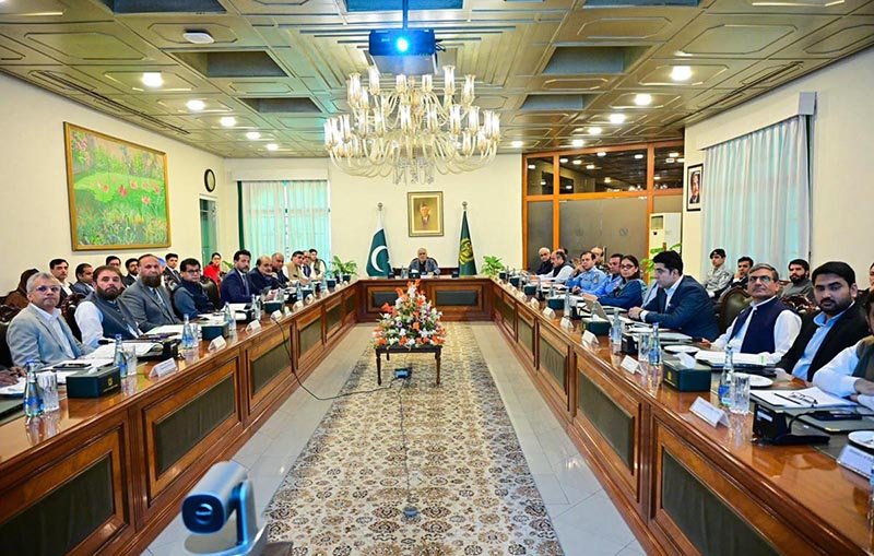 Deputy Prime Minister/Foreign Minister Senator Mohammad Ishaq Dar chairing a review meeting for the forthcoming visit of the President of the Maldives to Pakistan, at the Ministry of Foreign Affairs