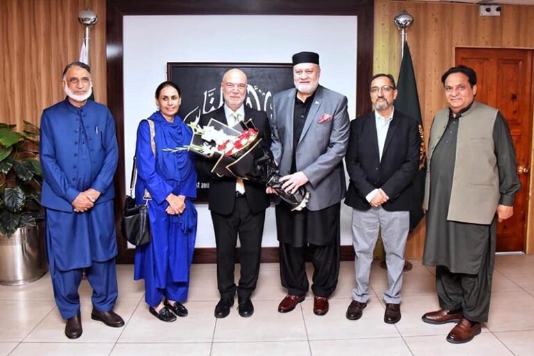 Federal Minister Syed Imran Ahmad Shah meets Mr. Halil Demir, Founder and CEO of Zakat Foundation of America, at the Ministry of Poverty Alleviation and Social Safety, Islamabad, to discuss cooperation in poverty alleviation and social welfare