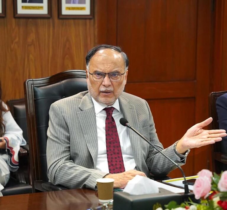 Federal Minister for Planning, Development and Special Initiatives, Ahsan Iqbal, chairing a review meeting on the National Highway Authority’s (NHA) portfolio under the Public Sector Development Programme (PSDP).