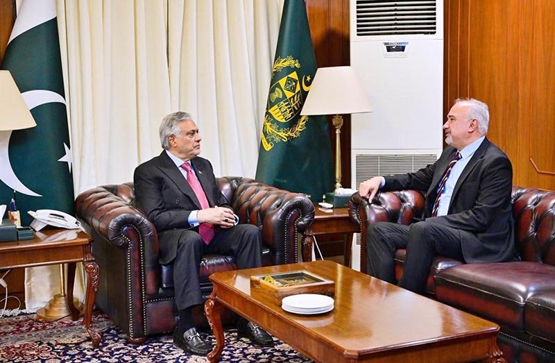 Deputy Prime Minister/Foreign Minister Senator Mohammad Ishaq Dar meeting Pakistan’s Ambassador to the Russian Federation, Faisal Niaz Tirmizi, at the Ministry of Foreign Affairs.