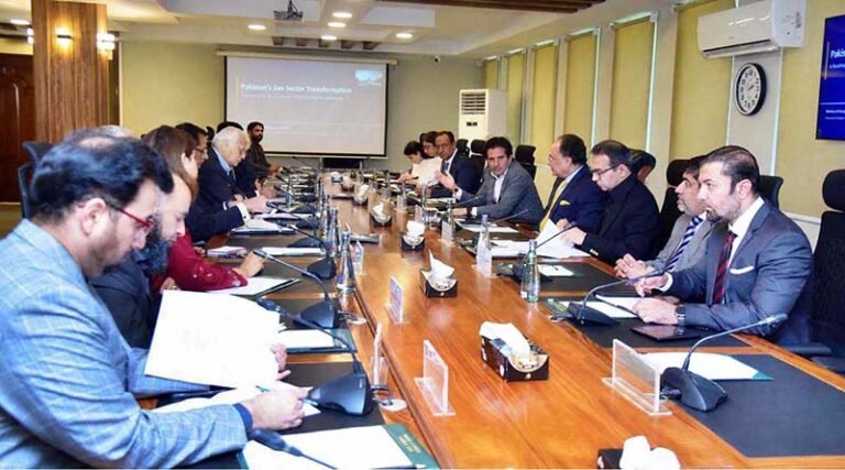 Federal Minister for Finance and Revenue, Senator Muhammad Aurangzeb, chairing a meeting to review the proposed restructuring and deregulation roadmap for Pakistan’s gas sector, focusing on financial sustainability, operational efficiency and private-sector participation
