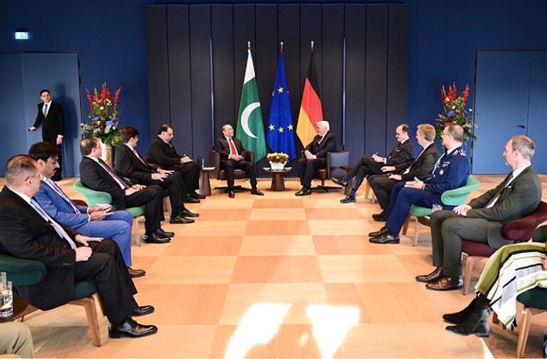 President Asif Ali Zardari holding a bilateral meeting with German President Dr. Frank-Walter Steinmeier at the Office of the President