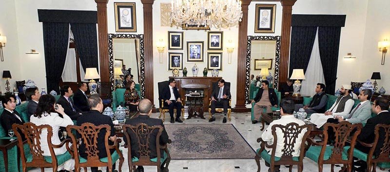 Sindh Chief Minister Syed Murad Ali Shah exchanges views with a high-level delegation of ASEAN ambassadors, high commissioners and diplomats, led by Philippine Ambassador to Pakistan and Chair of the ASEAN Committee in Islamabad, Dr Emmanuel R. Fernandez, during a meeting at CM House.