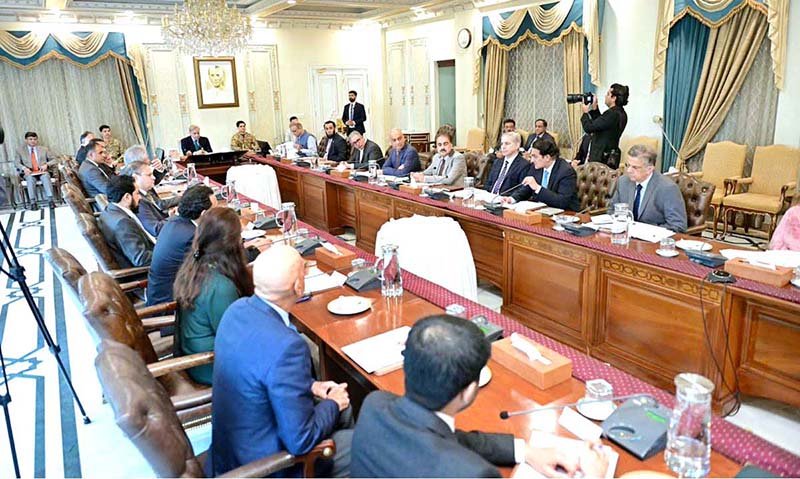 Prime Minister Muhammad Shehbaz Sharif chairs a meeting on matters related to the National Highway Authority