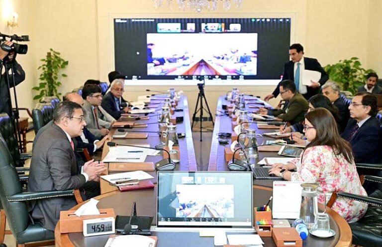 Federal Minister for Economic Affairs Ahad Cheema chairs a meeting on Asaan Khidmat Centres
