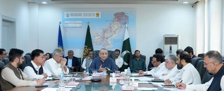 Federal Minister for Communications Abdul Aleem Khan presides special meeting of National Highway Authority. APP/ABB