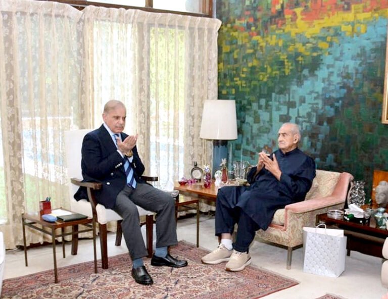 Prime Minister Muhammad Shehbaz Sharif offers condolences over the demise of wife of Syed Babar Ali.