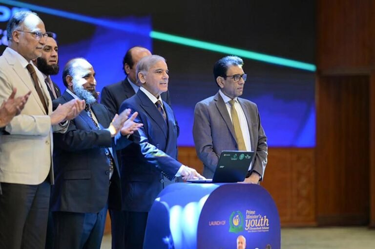 Prime Minister Muhammad Shehbaz Sharif launches the program of distribution of 500000 Chromebooks and Mifi Devices Scheme for brilliant students across Pakistan