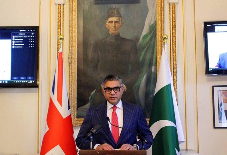 High Commissioner of Pakistan to UK, Tipu Usman addressing at “Kashmir Black Day” event held at London.