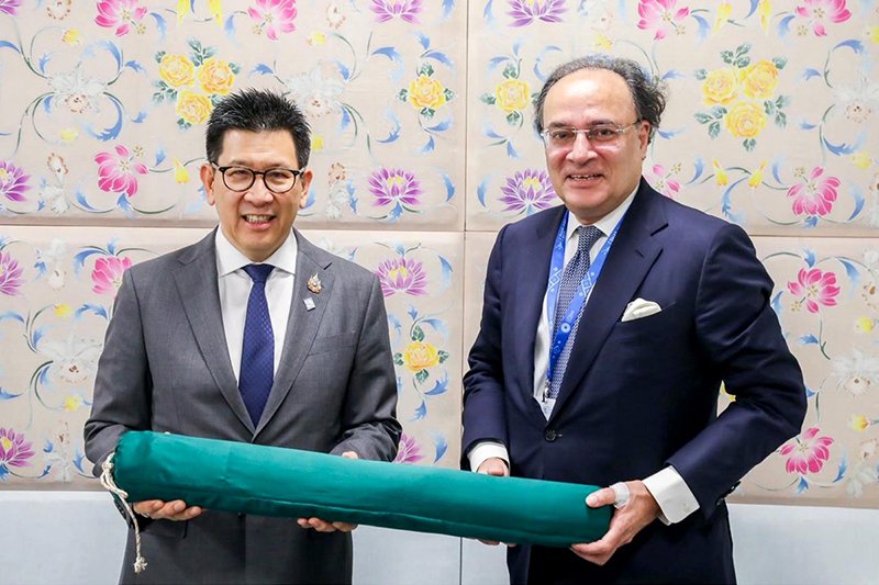 Federal Minister for Finance and Revenue, Senator Muhammad Aurangzeb, meeting with Ekniti Nitithanprapas, Deputy Prime Minister and Minister of Finance of Thailand, to discuss bilateral trade, tourism and economic cooperation.