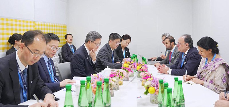 -Federal Minister for Finance and Revenue, Senator Muhammad Aurangzeb, meeting with Lan Fo’an, Minister of Finance of China, to discuss financial cooperation, Panda Bond issuances, regional economic collaboration and digital transformation.