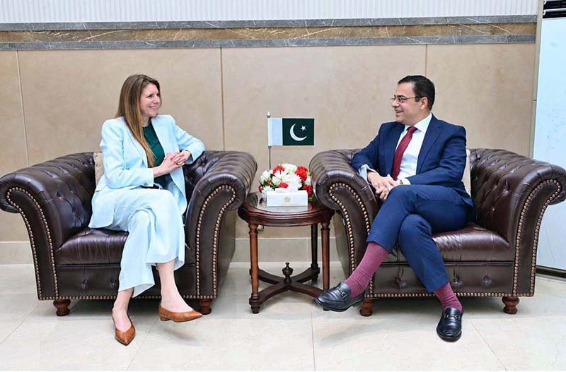 British High Commissioner to Pakistan Jane Marriott calls on Federal Minister for Economic Affairs Ahad Cheema