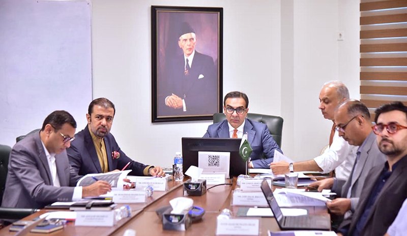 Adviser to the Prime Minister on Privatisation and Chairman Privatisation Commission, Muhammad Ali chairing the Privatisation Commission Board meeting