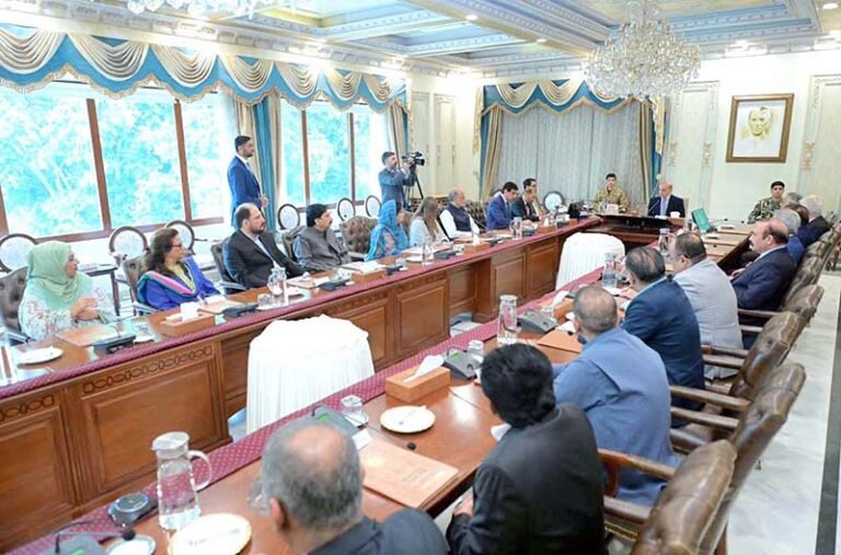 A delegation of Mutehda Qaumi Movement meets with Prime Minister Muhammad Shehbaz Sharif