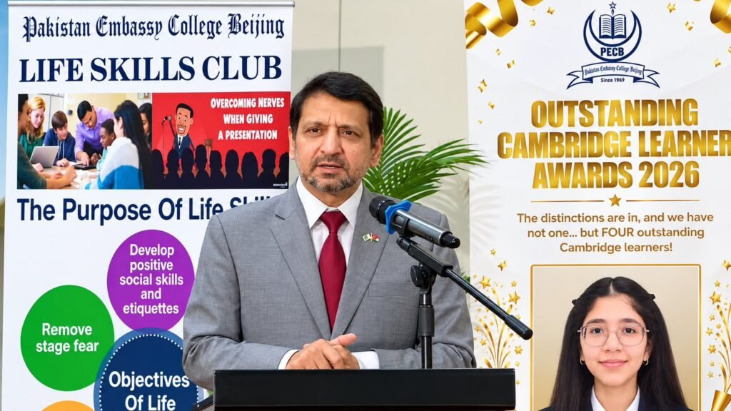 Ambassador Gillani attends Student Council Investiture Ceremony at Pakistan Embassy College, Beijing