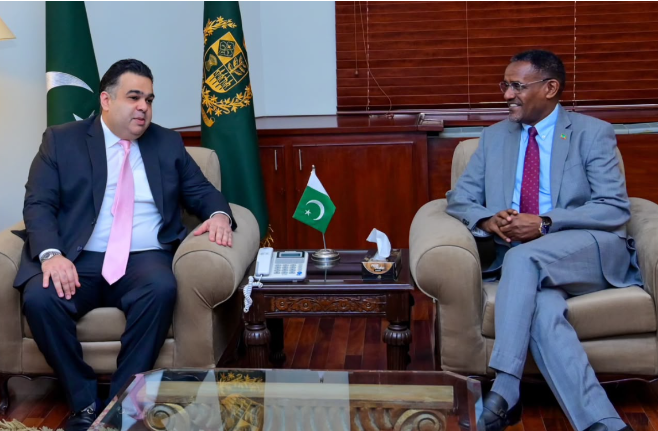Ethiopian Ambassador calls on MoS / SAPM on Digital Media Fahd Haroon