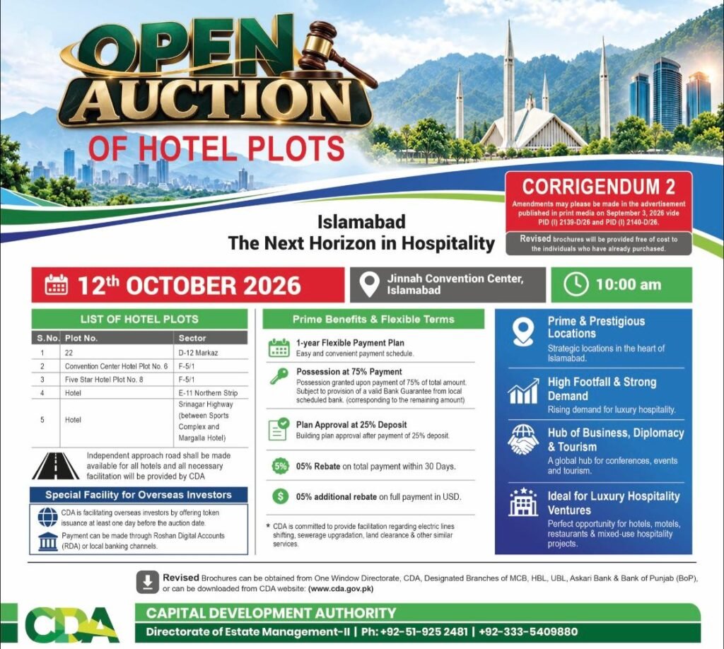 CDA to auction five hotel, seven petrol pump sites