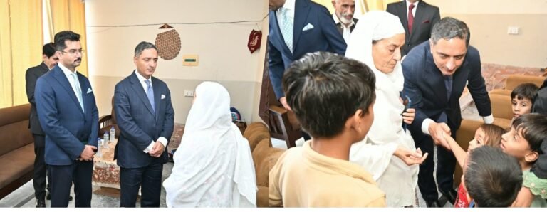 Additional IG CCD meets family of martyred Sub-Inspector, Offers Fateha