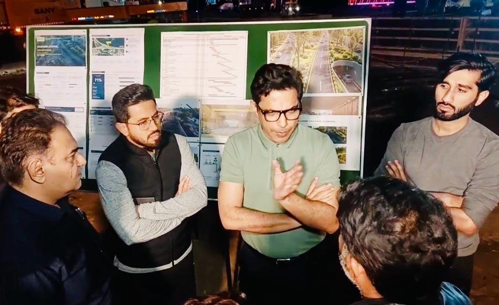 CDA chief reviews progress on Kashmir Chowk underpass