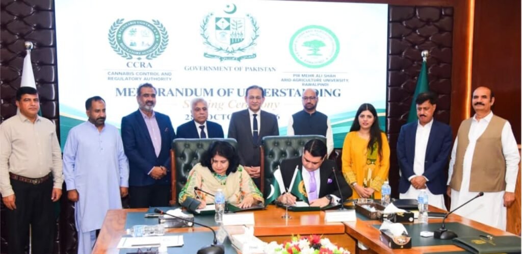 CCRA, Arid University signed MoU to strengthen research, regulatory oversight in cannabis sector