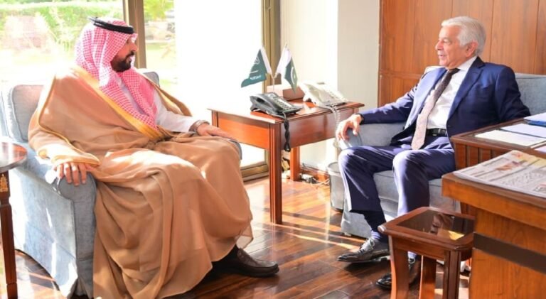Saudi Ambassador calls on Defence Minister Khawaja Asif